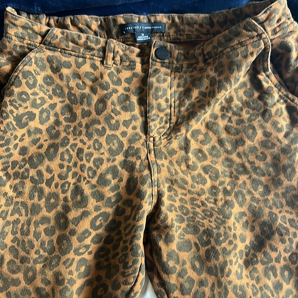 Sanctuary X Anthropologie Leopard Print Jogger Pants Medium NWT Zip Ankle Zip Up - Picture 1 of 3